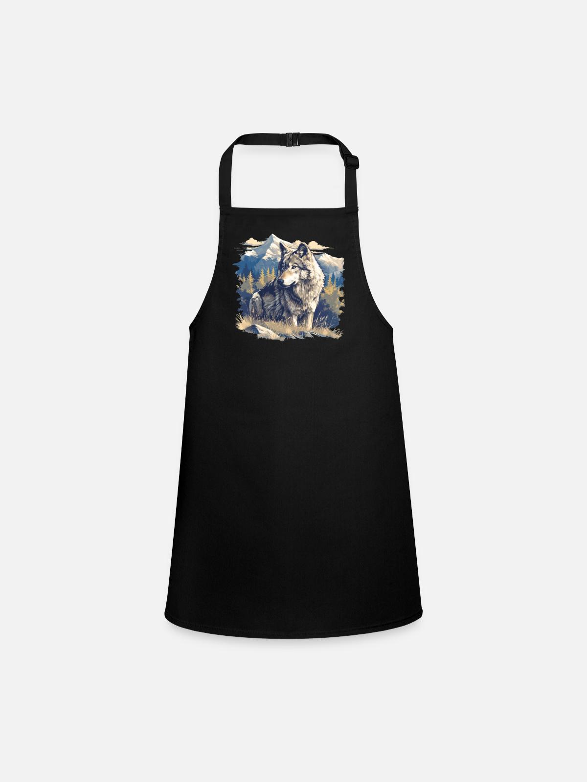 Loups Loup - Tablier Enfant - noir - Devant