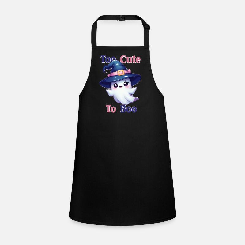 Adorable Ghost in a Witch's Hat – Too Cute to Boo Children's Apron