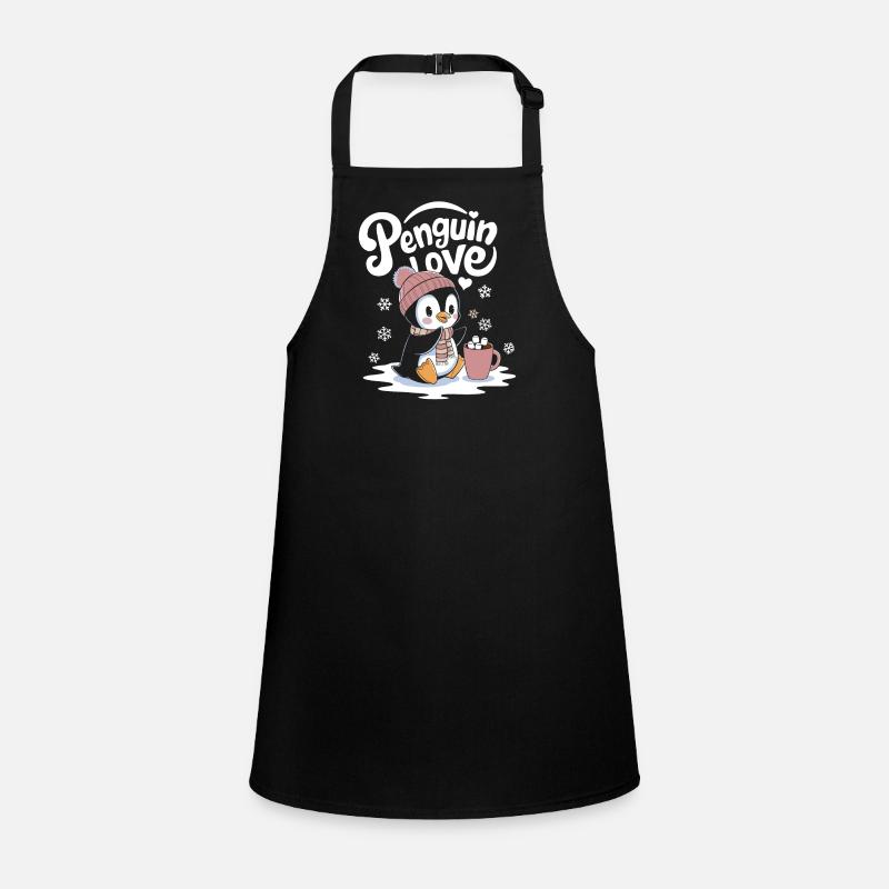 Penguin Love With Hot Cocoa Children's Apron
