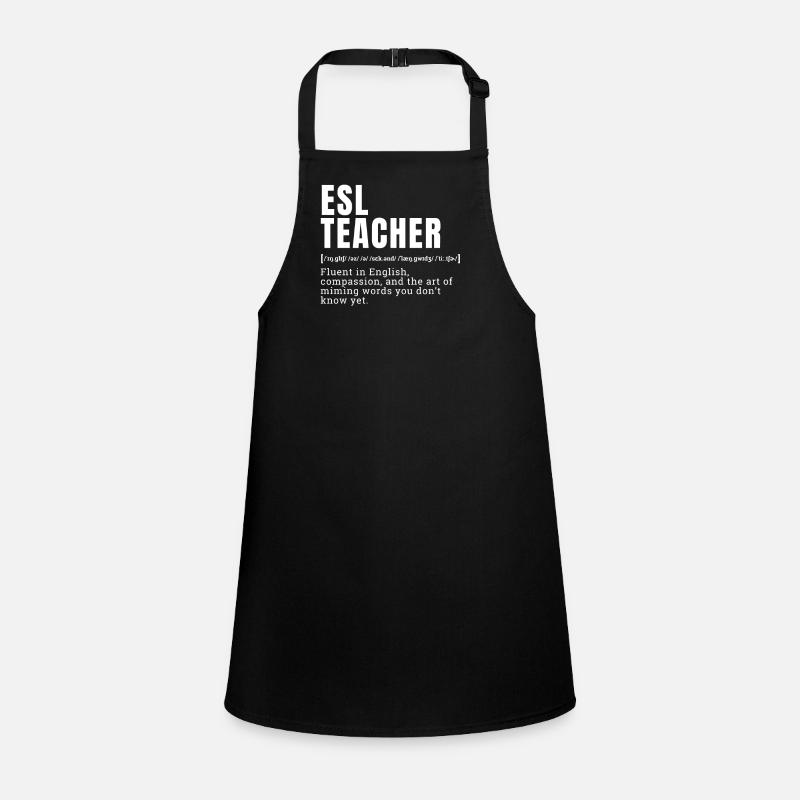 Funny English as a Second Language Teacher ESL ini Schürze für Kinder
