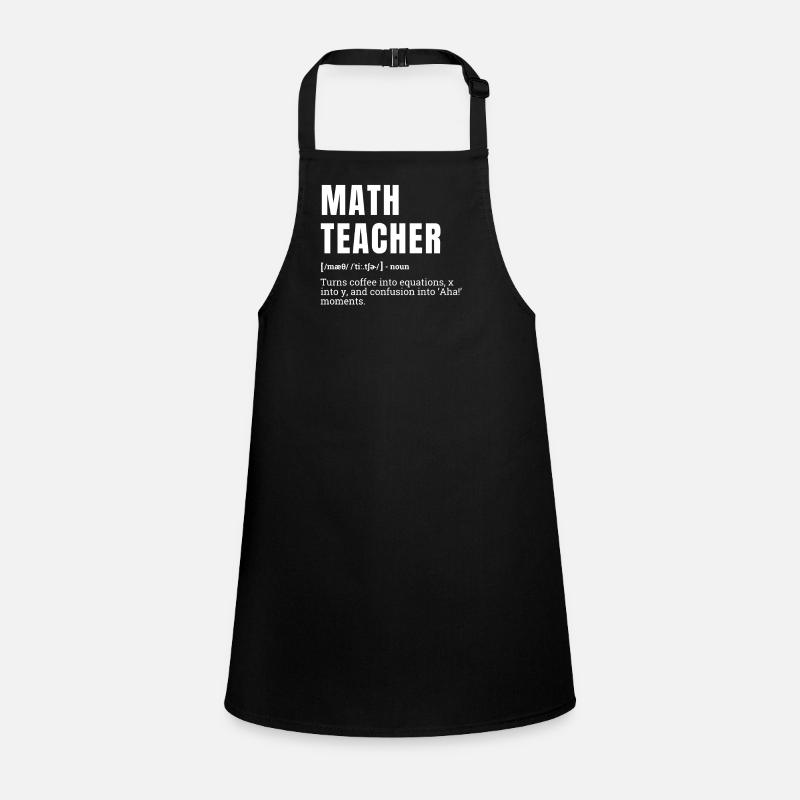 Funny Math Teacher Definition Humor Schürze für Kinder