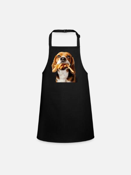 Beagle - Tablier Enfant - noir - Devant