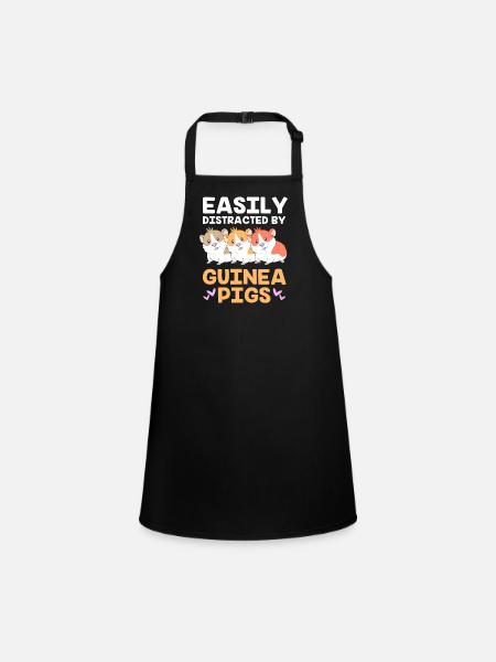 Guinea pig - Children's Apron - black - Front