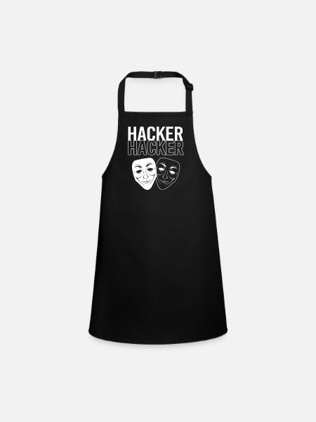 Cybersecurity Cyber Programmer Hacker - Children's Apron - black - Front