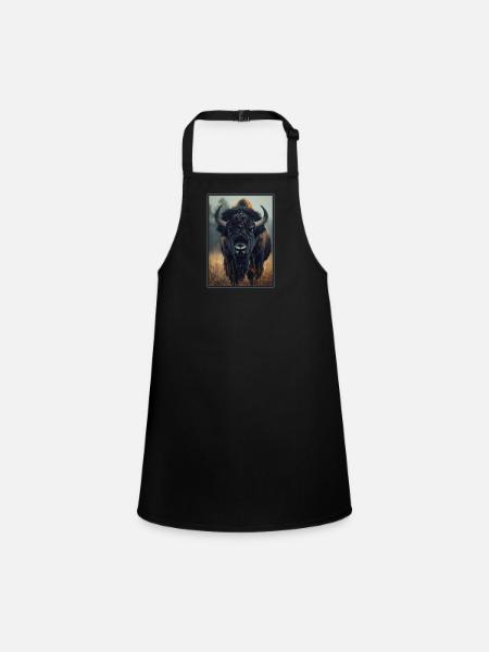Bisons Bison - Tablier Enfant - noir - Devant