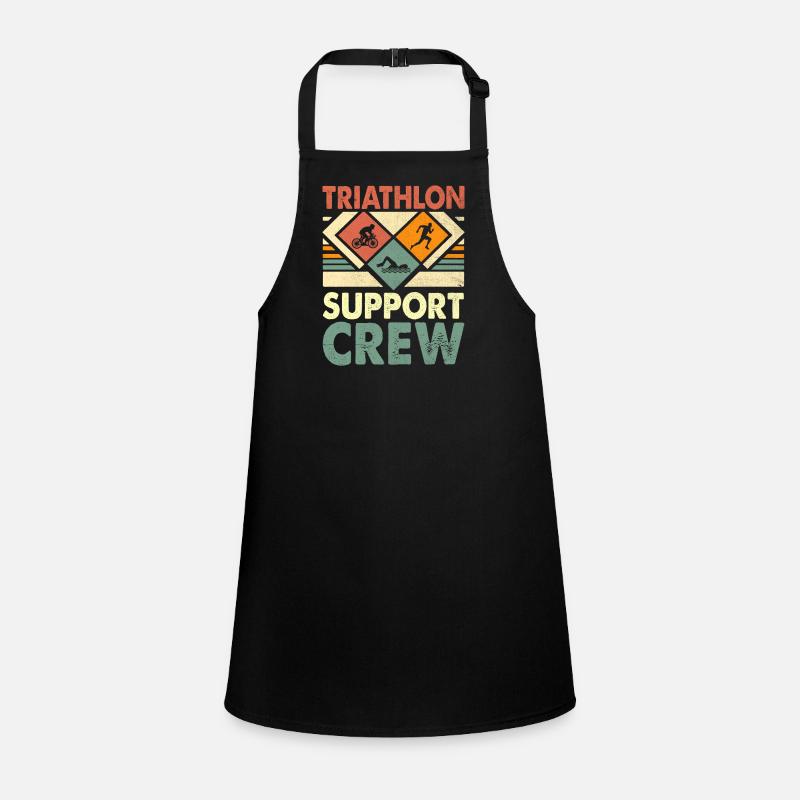 Triathlon Support Crew Natation Vélo Course Triathlète Tablier Enfant