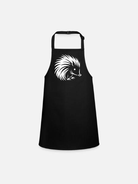 Porc-épic - Tablier Enfant - noir - Devant