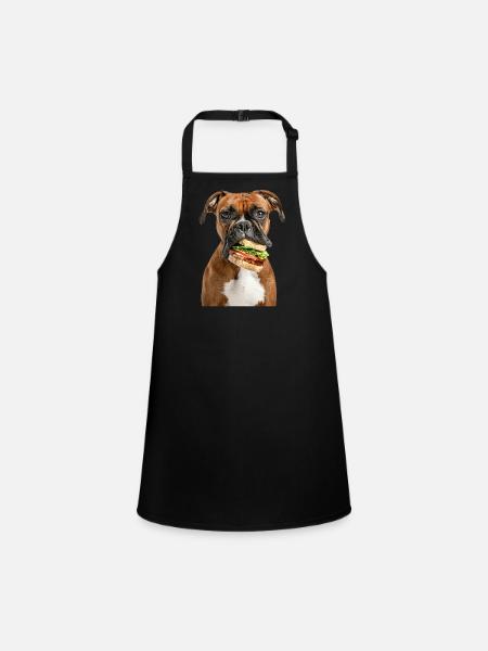 Boxer - Children's Apron - black - Front