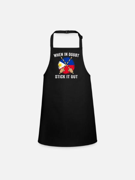 Arnis Eskrima Kali Filipino FMA - Tablier Enfant - noir - Devant