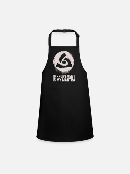 Kaizen Improvement: Improvement Is My Mantra - Children's Apron - black - Front