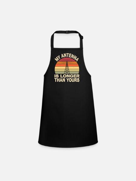 Mon antenne est plus longue que votre radio amateur - Tablier Enfant - noir - Devant