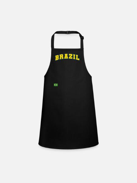 Brazil Brazil shirt Brazilian Rio de Janeirao - Children's Apron - black - Front