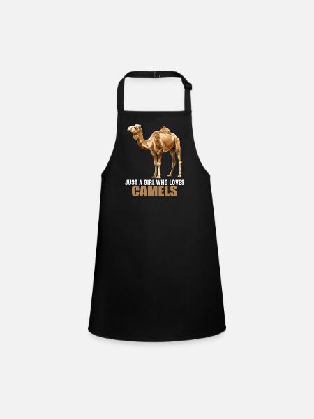Camel Kamele Kamel - Schürze für Kinder - Schwarz - Vorne
