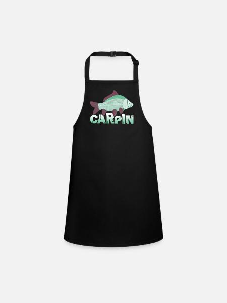 Awesome Carp - Children's Apron - black - Front