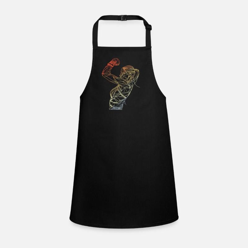 Boxen Mädchen Strichzeichnung Schürze für Kinder