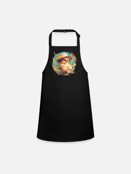 Coq Coqs Coq - Tablier Enfant - noir - Devant