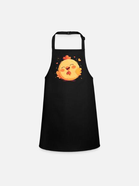 Coq Coqs Coq - Tablier Enfant - noir - Devant