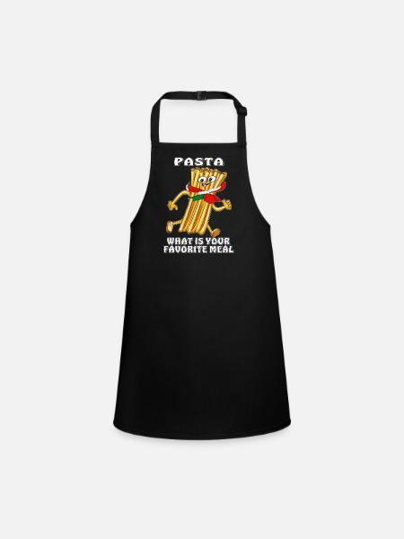 PASTA WHAT IS YOUR FAVORITE MEAL - Children's Apron - black - Front