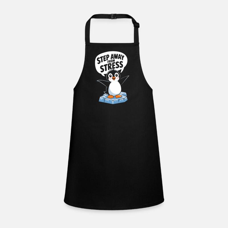Penguin steps away from stress Children's Apron