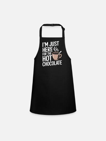 Cacao Dicton Chocolat Chaud Fun Cacao Cadeau - Tablier Enfant - noir - Devant