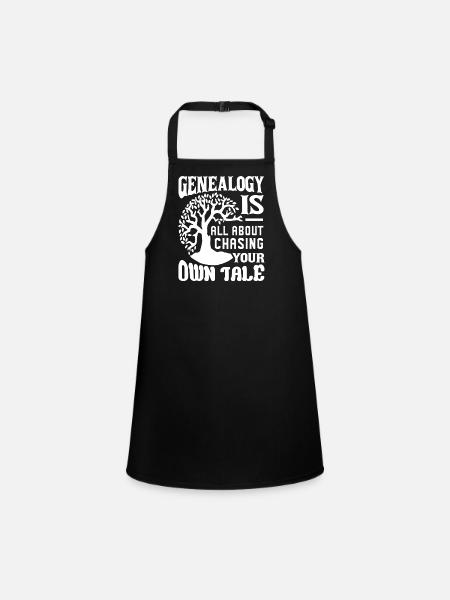 Genealogy Chasing Your Own Tale - Children's Apron - black - Front