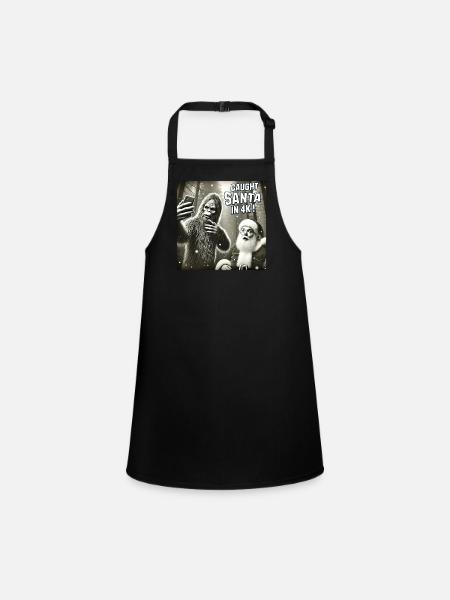 Cats Selfie Santa Selfie Christmas - Children's Apron - black - Front