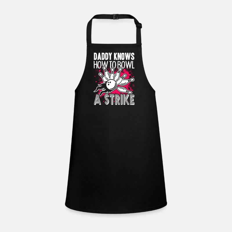Bowling Daddy Knows Bowl A Strike Children's Apron