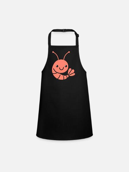 Crevette - Tablier Enfant - noir - Devant