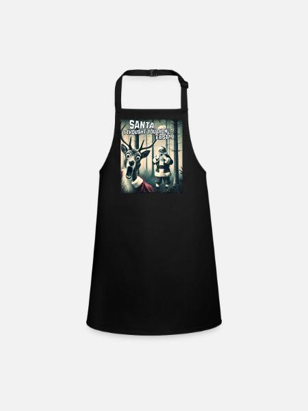 Cats Selfie Santa Selfie Christmas - Children's Apron - black - Front
