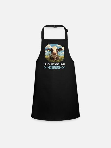Cows Cow - Children's Apron - black - Front