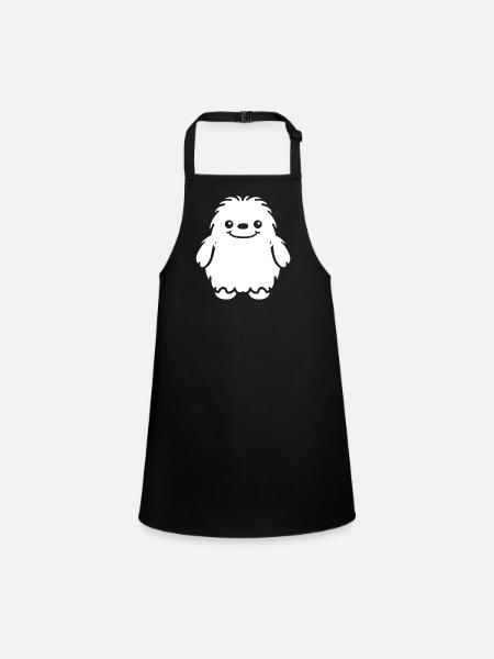 Yeti - Children's Apron - black - Front