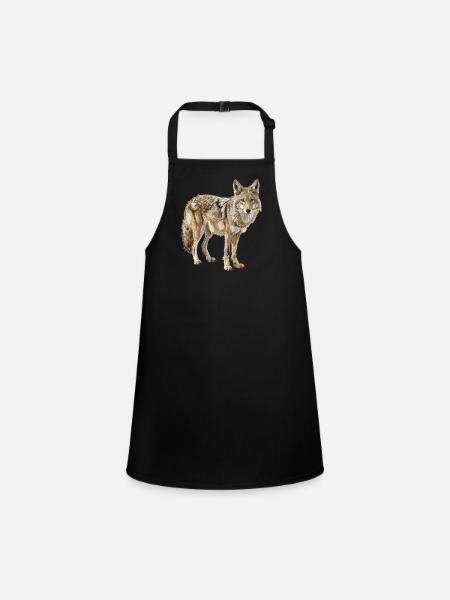Coyotes Coyote - Children's Apron - black - Front