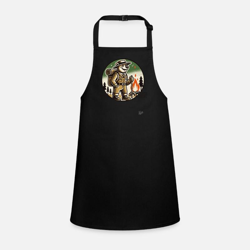 Hiker and Camping Bear Children's Apron