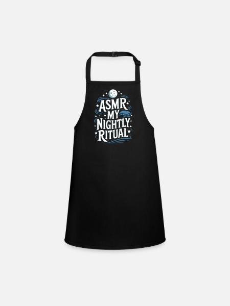 ASMR Saying Triggers Tingles Funny ASMR Gift - Children's Apron - black - Front