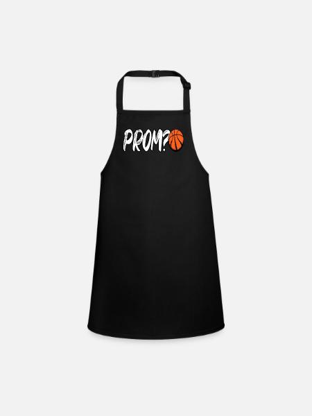 Baller Player Hoops Prom Basketball - Children's Apron - black - Front