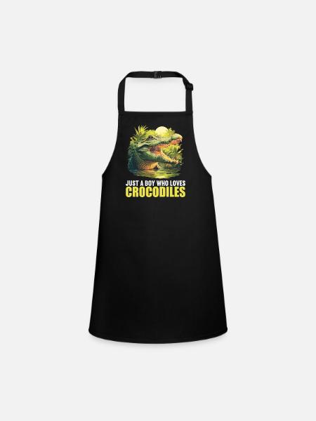Krokodile Krokodil - Schürze für Kinder - Schwarz