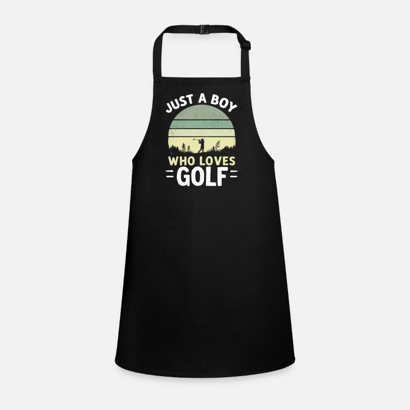 Golf, Golfer, Golfer, Golfer, Boy Children's Apron
