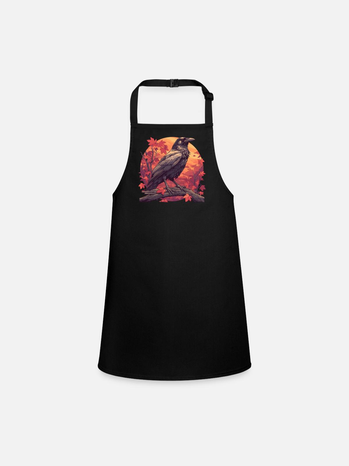 Crows Crow - Children's Apron - black - Front
