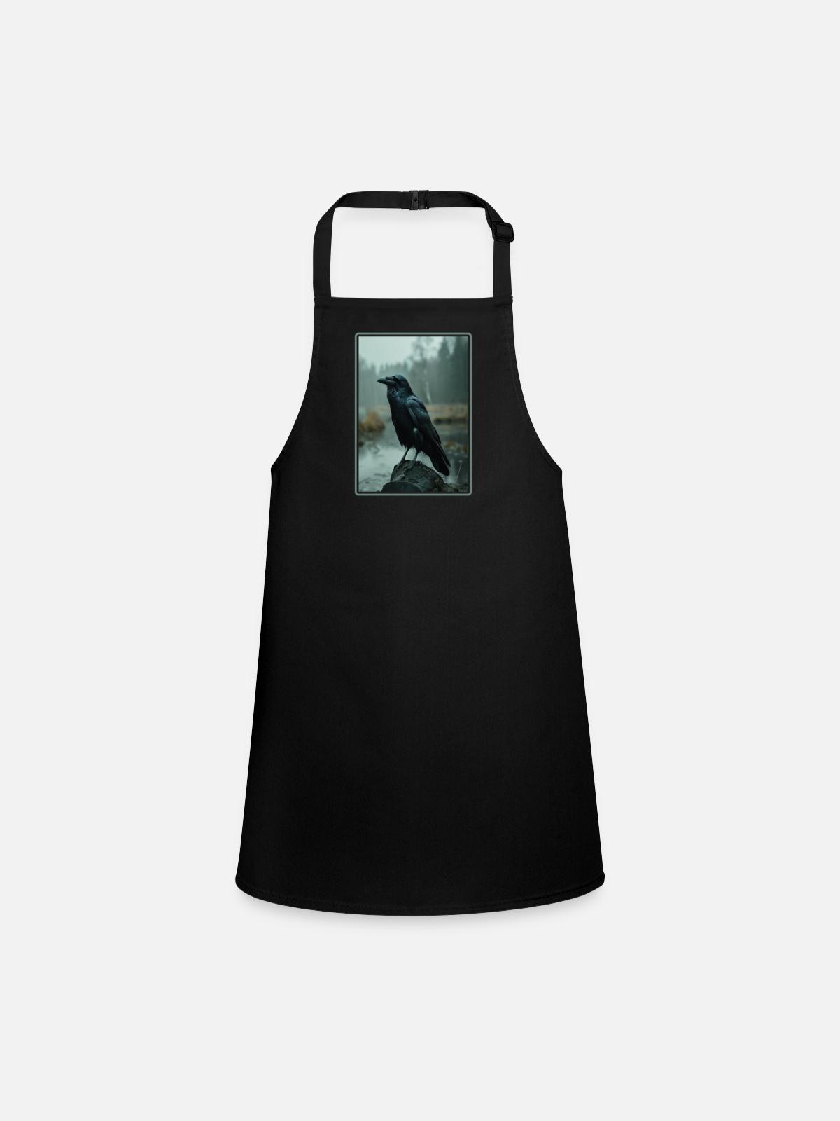 Crows Crow - Children's Apron - black - Front