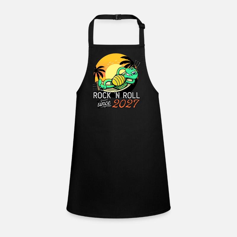 Turtle Rock N Roll seit 2027 Geburtstag Schürze für Kinder