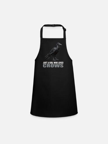 Crows Crow - Children's Apron - black - Front