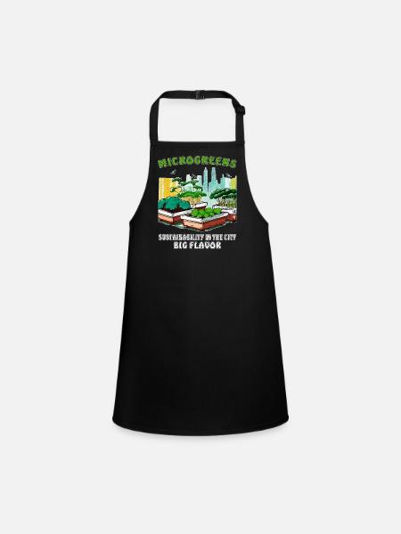 MICROGREENS SUSTAINABILITY IN THE CITY - Children's Apron - black - Front