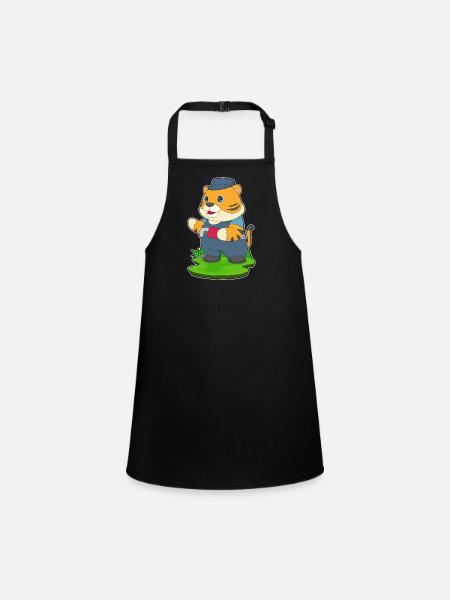 Pompe à eau Tiger Plumber, pinces artisanales - Tablier Enfant - noir - Devant