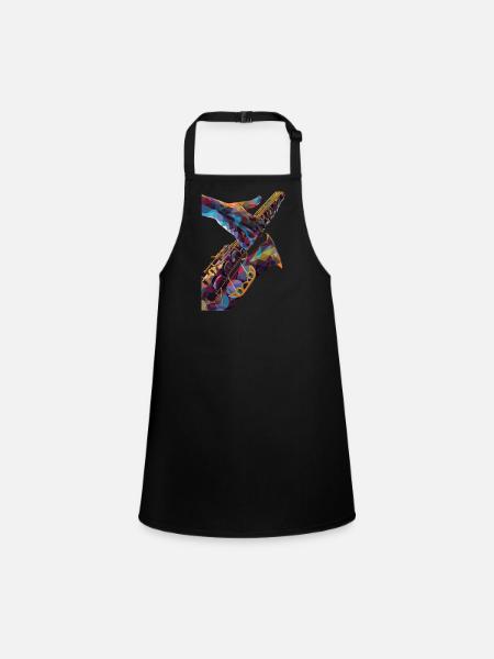 Saxophone - Tablier Enfant - noir - Devant