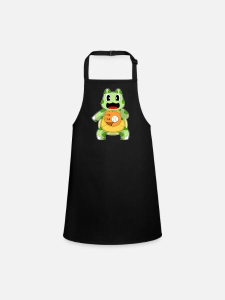 Gant de baseball Turtle - Tablier Enfant - noir - Devant