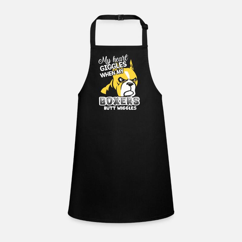 My Heart Giggles When My Boxers Butt Wiggles Children's Apron