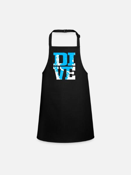 Dive - Children's Apron - black - Front