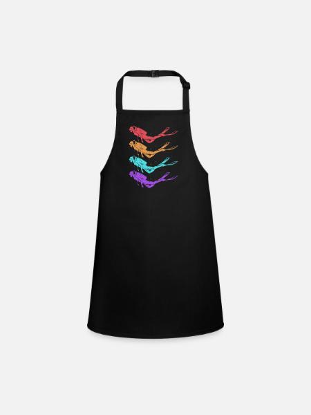 Dive - Children's Apron - black - Front