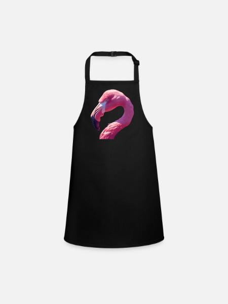 Flamingos Flamingo - Children's Apron - black - Front
