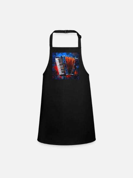 Accordion - Children's Apron - black - Front